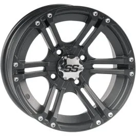ITP 1428375536B WHEEL SS ALLOY SS 212 MATTE BLACK FINISH 14X6 BOLT PATTERN 4/156 OFFSET 4+2