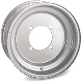 AMS AMS120 WHEEL STANDARD SPUN STEEL POWDER COATED 10X5 4/110 2+3 FRONT SILVER