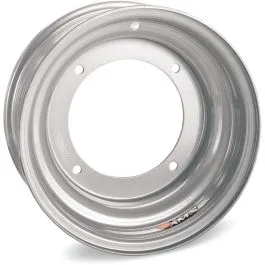 AMS AMS121 WHEEL STANDARD SPUN STEEL POWDER COATED 10X5 4/144 2+3 FRONT SILVER
