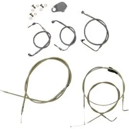 LA CHOPPERS LA-8006KT-13 12-14' APE BAR CABLE KIT STAINLESS STEEL FOR NON-ABS HD