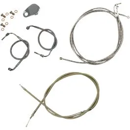 LA CHOPPERS LA-8050KT-16 BRAIDED STAINLESS 15-17' APE CABLE KIT FOR ABS MODELS HD