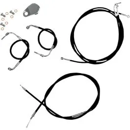 LA CHOPPERS LA-8051KT-13B 12-14' APE CABLE KIT BLACK COATED FOR ABS MODELS HD