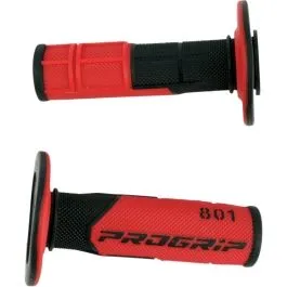 PRO GRIP PA080100NERO GRIPS DOUBLE DENSITY OFFROAD 801 CLOSED END BLACK/RED