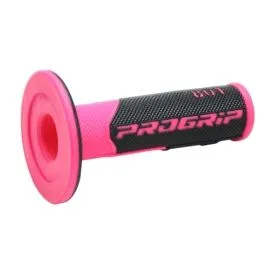 PRO GRIP PA080100FX02 GRIPS DOUBLE DENSITY OFFROAD 801 CLOSED END BLACK/FLUO PINK