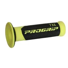 PRO GRIP PA073200GI02 GRIPS DOUBLE DENSITY ROAD 732 CLOSED END BLACK/FLUO YELLOW