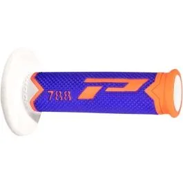 PRO GRIP PA078800AFBB GRIPS TRIPLE DENSITY OFFROAD 788 CLOSED END FLUO ORANGE/BLUE/WHITE