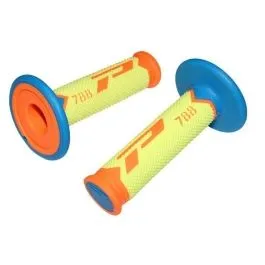 PRO GRIP PA078800AFYA GRIPS TRIPLE DENSITY OFFROAD 788 CLOSED END FLUO ORANGE/FLUO YELLOW/LIGHT BLUE