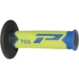 PRO GRIP PA078800AGFN GRIPS TRIPLE DENSITY OFFROAD 788 CLOSED END LGHT BLUE/FLUO YELLOW/BLACK