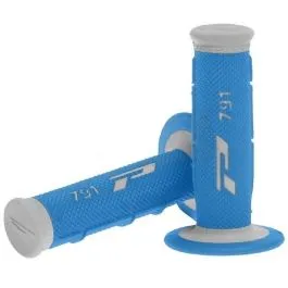 PRO GRIP PA079100GRAZ GRIPS DOUBLE DENSITY OFFROAD 791 CLOSED END GRAY/LIGHT BLUE