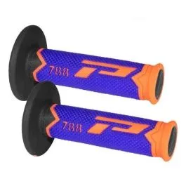 PRO GRIP PA078800AFBN GRIPS TRIPLE DENSITY OFFROAD 788 CLOSED END FLUO ORANGE/BLUE/BLACK