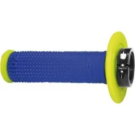 PRO GRIP PA070800GFBL 708 OFFROAD SINGLE DENSITY LOCK ON GRIPS FLUO YELLOW/BLUE