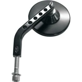 JOKER MACHINE 03-018L MIRROR VIEWTECH-7 BILLET 3-1/4' ROUND LEFT BLACK