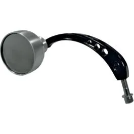 JOKER MACHINE 03-021L MIRROR ROUND BEER SCHOONER DUAL TONE BLACK/SILVER LEFT