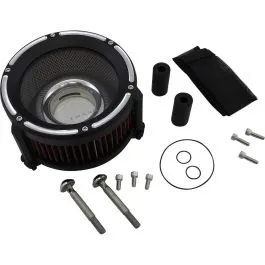 TRASK TM-1020RC AIR CLEANER KIT ASSAULT CHARGE HIGH-FLOW TBW ALUMINUM BLACK
