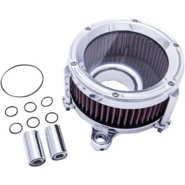 TRASK TM-1020CH AIR CLEANER KIT ASSAULT CHARGE HIGH-FLOW TBW ALUMINUM CHROME