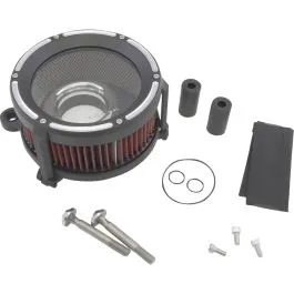 TRASK TM-1021RC AIR CLEANER KIT ASSAULT CHARGE HIGH-FLOW TBW ALUMINUM BLACK
