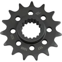 DRIVEN RACING 1068-520-15T FRONT SPROCKET (1068)/ 15 TEETH / PITCH 520 / STEEL / BLACK / APRILIA