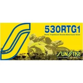SUNSTAR SS530RTG1-108G RTG1 108 RIVET LINK 530 W-RING PERFORMANCE REPLACEMENT DRIVE CHAIN GOLD | GOLD STEEL