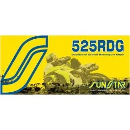 SUNSTAR SS525RDG-100N RDG 100 RIVET LINK 525 X-RING PERFORMANCE REPLACEMENT DRIVE CHAIN NATURAL | NATURAL STEEL