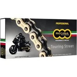 REGINA 137ZRT/011 525/137 ZRT 137 RIVET LINK 525 Z-RING PERFORMANCE REPLACEMENT DRIVE CHAIN / GOLD | BLACK / STEEL