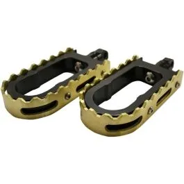 LA CHOPPERS LA-7205-02B FOOTPEGS BMX STYLE BLACK/ BRASS