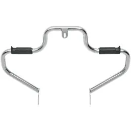 LINDBY 1305 HIGHWAY BAR BUILT-IN RUBBER FOOTREST MULTIBAR / STEEL / FRONT / NATURAL-CHROME