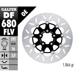 GALFER DF680FLV BRAKE DISC FLOAT ROUND