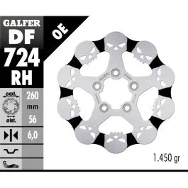 GALFER DF724RH BRAKE DISC FIXED SKULL