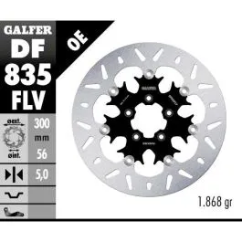 GALFER DF835FLV BRAKE DISC FLOAT ROUND