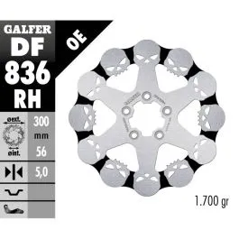 GALFER DF836RH BRAKE DISC FIXED SKULL