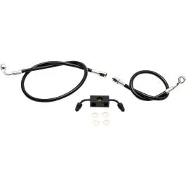 LA CHOPPERS LA-8321B08B HANDLEBAR CABLE/BRAKE & CLUTCH LINE/WIRE KITS AND COMPONENTS / STAINLESS STEEL | VINYL / BLACK