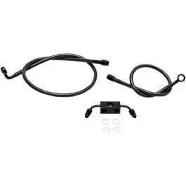 LA CHOPPERS LA-8321B08M HANDLEBAR CABLE/BRAKE & CLUTCH LINE/WIRE KITS AND COMPONENTS / STAINLESS STEEL / BLACK