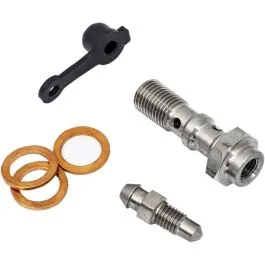 GOODRIDGE 993-31BNCH DOUBLE BANJO BOLT WITH BLEED NIPPLE CHROME M10X1,00