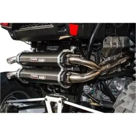 TRINITY RACING TR-4153D-BK DUAL EXHAUST SYSTEM ALUMINIUM BLACK
