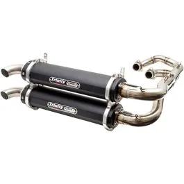TRINITY RACING TR-4162D-BK DUAL EXHAUST SYSTEM BLACK