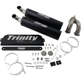 TRINITY RACING TR-4173S-BK MUFFLER RZR PRO XP BLK