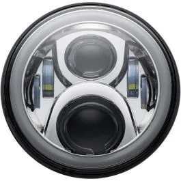 CUSTOM DYNAMICS CD-7-13-C HEADLAMP 7'LED HALO CHR