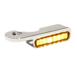 HEINZ BIKES HBTSS14-C HANDLEBAR MOUNTING LED BLINKERS AMBER/CHROME