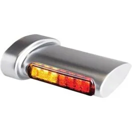 HEINZ BIKES HBWL3TS-SM TURN-SIGNAL BRAKE RUN WINGLETS LED 3-IN-1 CHROME/MATT