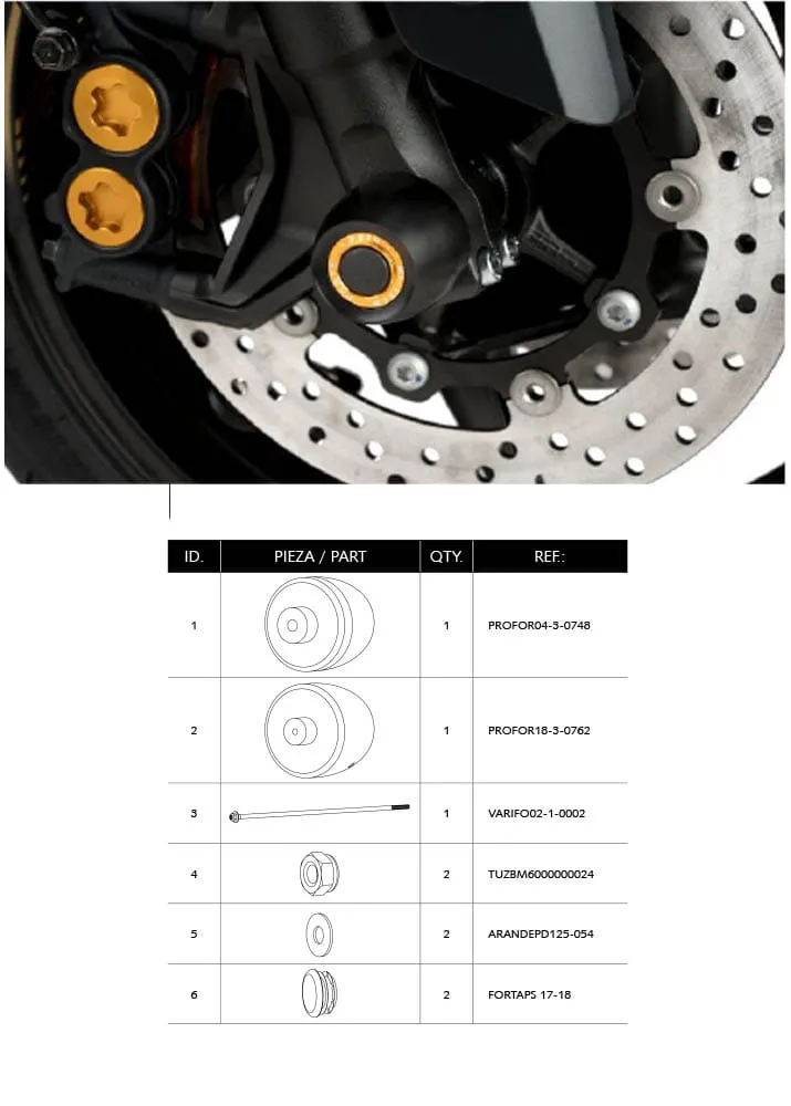 Tampone Puig Forcella Anteriore Phb19 Kawasaki Zx-6r 636 Ninja 2013 > 2017 Nero-20218N-405128