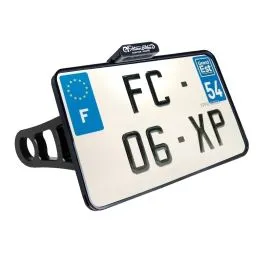 HEINZ BIKES HBSKZ-XL-F SIDE MOUNT LICENSE PLATE HOLDER W/TL ALU BLK (F) (XL)