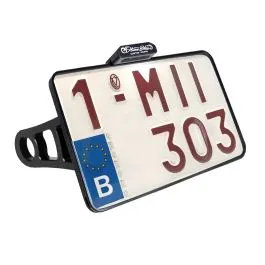 HEINZ BIKES HBSKZ-XL-B SIDE MOUNT LICENSE PLATE HOLDER W/TL ALU BLK (B) (XL)