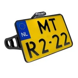 HEINZ BIKES HBSKZ-XL-NL SIDE MOUNT LICENSE PLATE HOLDER W/TL ALU BLK (NL) (XL)