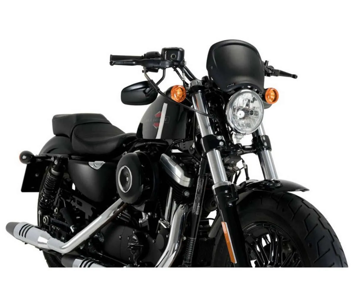 Carenatura Frontale Puig Harley Davidson Sportster 1200 Forty-eight 2010 > 2020 Nero Opaco-20399J-404871