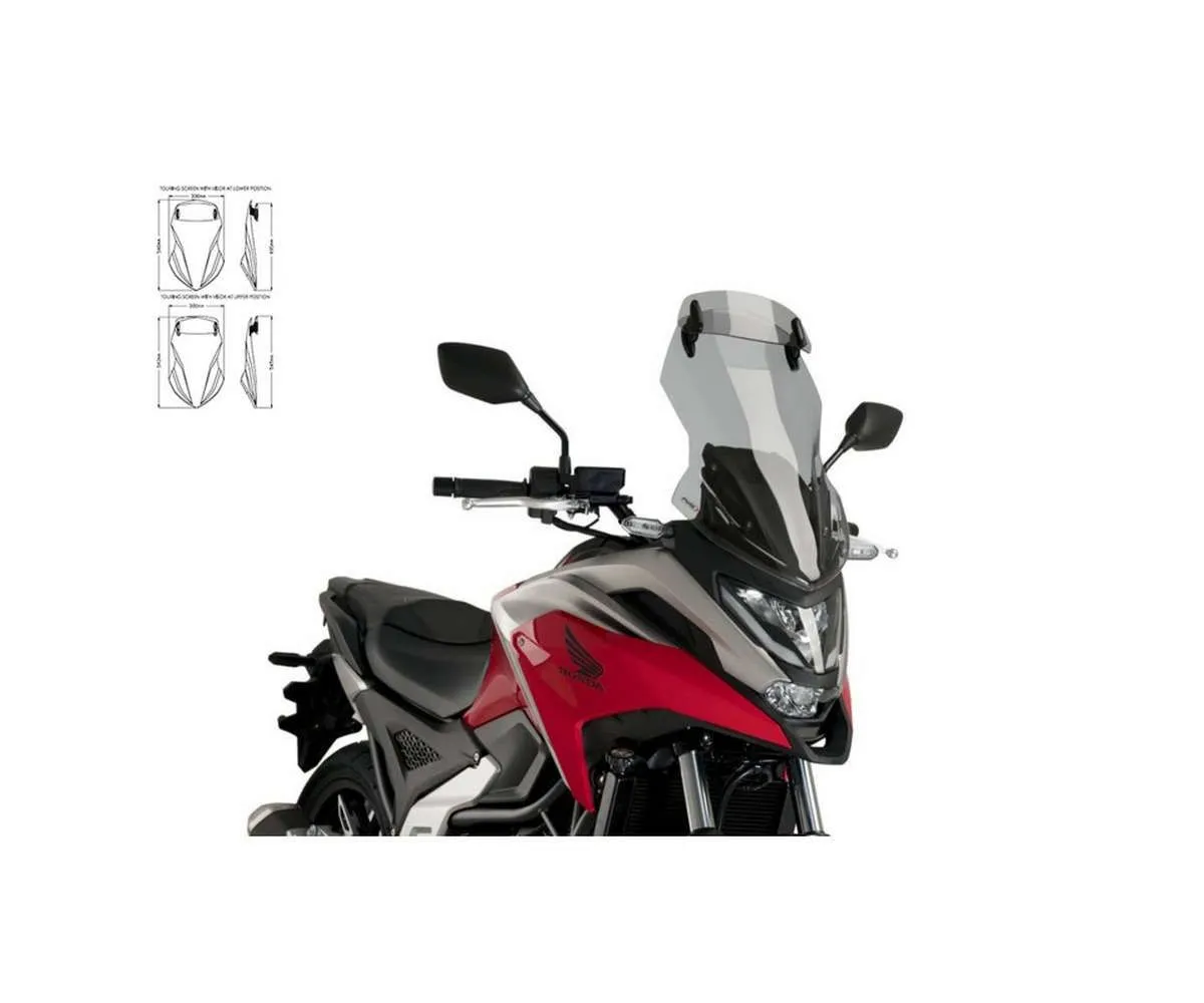Cupolino Puig 20753h Touring-visiera Honda Nc750x 2021 > 2024 Fume Chiaro-20753H-403816