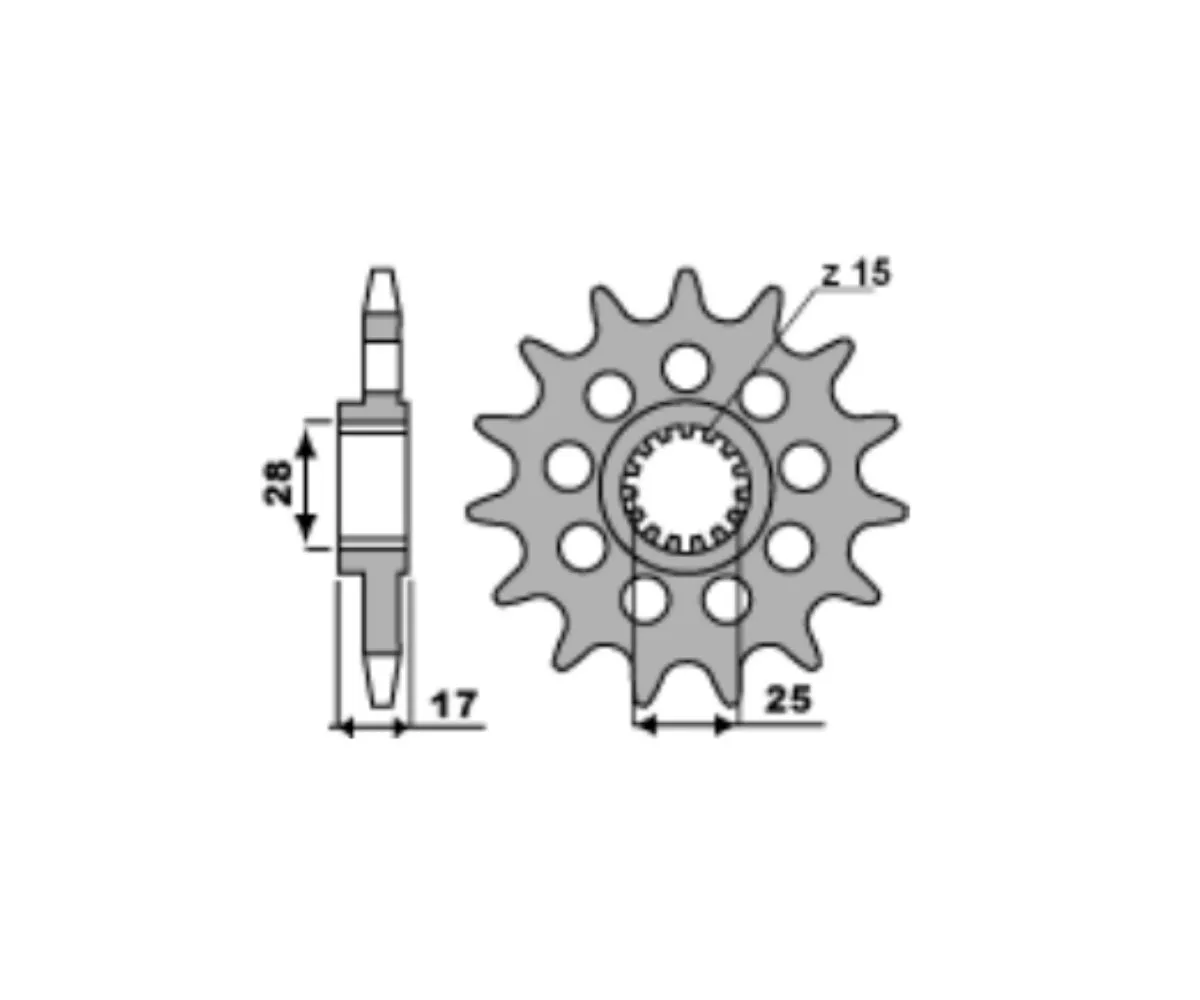 2250 15 18nc Pignone Pbr Passo 520 - 15 Denti Per Ducati Panigale V2 2020 > 2024-2250-15-18NC-415362