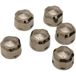 CIRO 70016 SCREW CAPS DIAMOND CUT LOW CROWN 5/16' BLACK-CHROME