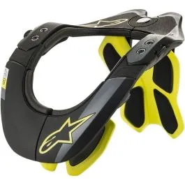 ALPINESTARS 6500019-155-XSM BNS TECH-2 NECK SUPPORT BLACK/YELLOW XS/S/M