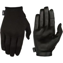 THRASHIN SUPPLY CO. SLG-01-009 GLOVES STEALTH LEATHER PALM BLACK MEDIUM