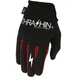 THRASHIN SUPPLY CO. SV1-02-09 GLOVE STLTH BLK/RED MD